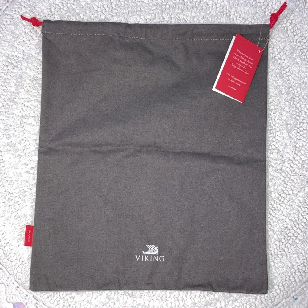Viking Travel Bag Garment Shoes Drawstring Idyllic Windmill Photo NWT 15024